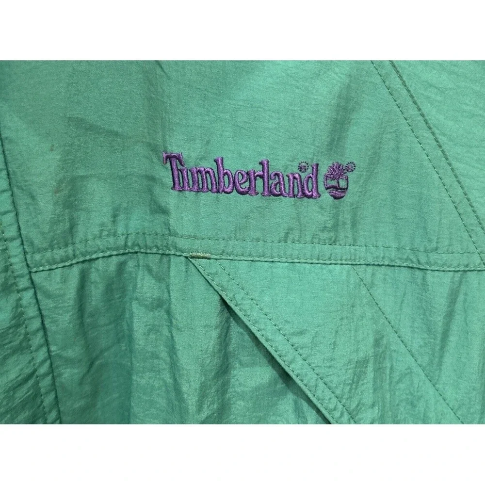 Retro Timberland Weathergear Mens XL Coat‎ Green Full Zip Lightweight Jacket